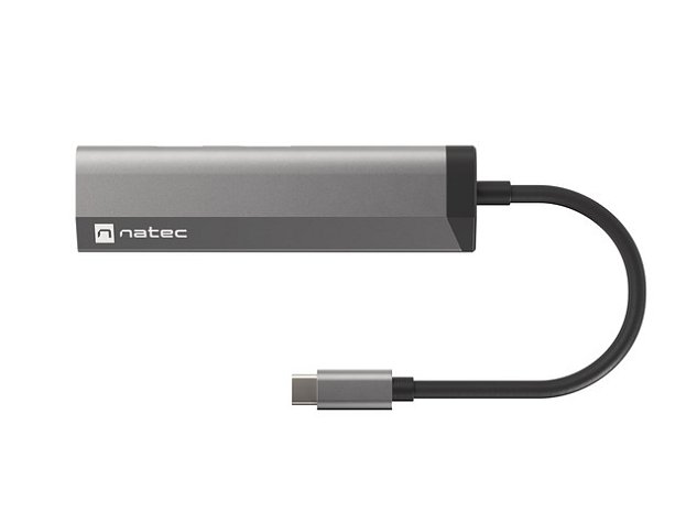 Multifunkční adaptér 4 v 1 Natec FOWLER SLIM HUB 2X USB 3.0 HUB, HDMI 4K, USB-C PD