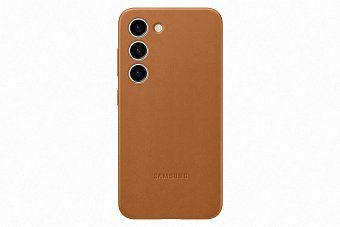 Samsung Kožený zadní kryt pro Samsung Galaxy S23 Camel