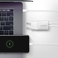 AXAGON ACU-PQ30W Sil nabíječka do sítě 30W, 2x port (USB-A + USB-C), PD3.0/PPS/QC4+/AFC/Apple, bílá