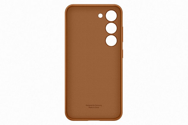 Samsung Kožený zadní kryt pro Samsung Galaxy S23 Camel