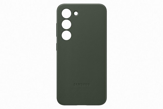 Samsung Kožený zadní kryt pro Samsung Galaxy S23 Green