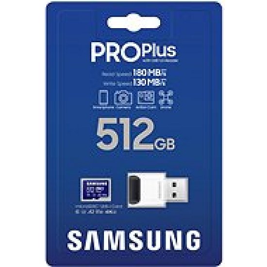 Samsung micro SDXC 512GB PRO Plus + USB adaptér