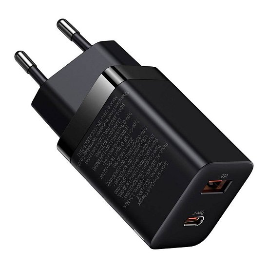 Baseus CCSUPP-E01 Super Si Quick Nabíječka USB + USB-C 30W Black