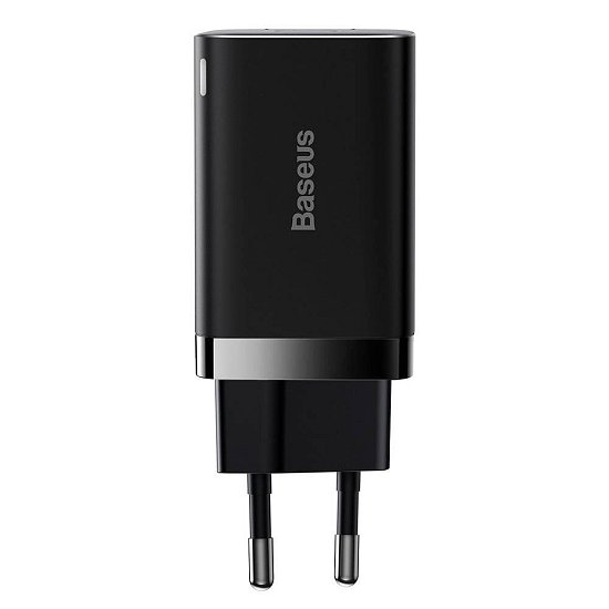 Baseus CCSUPP-E01 Super Si Quick Nabíječka USB + USB-C 30W Black