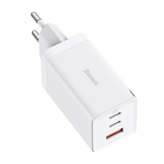 Baseus CCGP120202 GaN5 Pro Quick Nabíječka USB + 2x USB-C 65W White