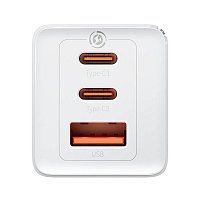 Baseus CCGP120202 GaN5 Pro Quick Nabíječka USB + 2x USB-C 65W White