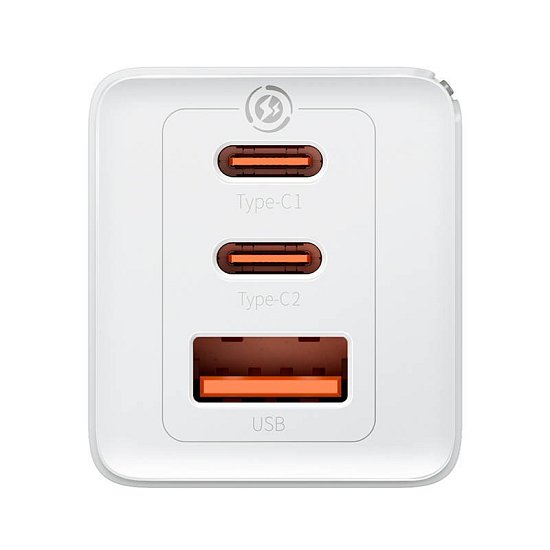 Baseus CCGP120202 GaN5 Pro Quick Nabíječka USB + 2x USB-C 65W White