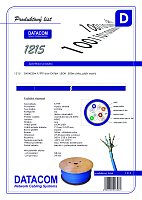 DATACOM F/FTP drát CAT6A Eca LSOH 500m cívka modrý