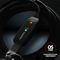 AXAGON ADR-220, USB 2.0 A-M -> A-F aktivní prodlužovací / repeater kabel, 20m