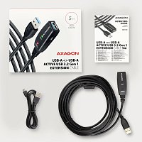 AXAGON ADR-305, USB 3.2 Gen 1 A-M -> A-F aktivní prodlužovací / repeater kabel, 5m