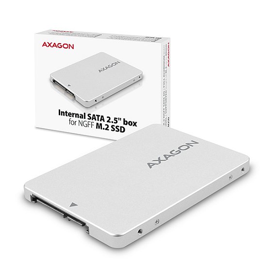 AXAGON RSS-M2SD, SATA - M.2 SATA SSD, interní 2.5