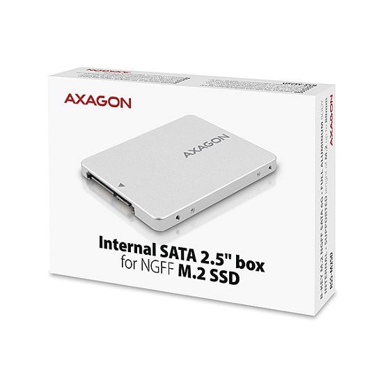 AXAGON RSS-M2SD, SATA - M.2 SATA SSD, interní 2.5