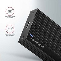 AXAGON EEM2-GTR, USB-C 3.2 Gen 2 - M.2 NVMe SSD kovový THIN RIB box