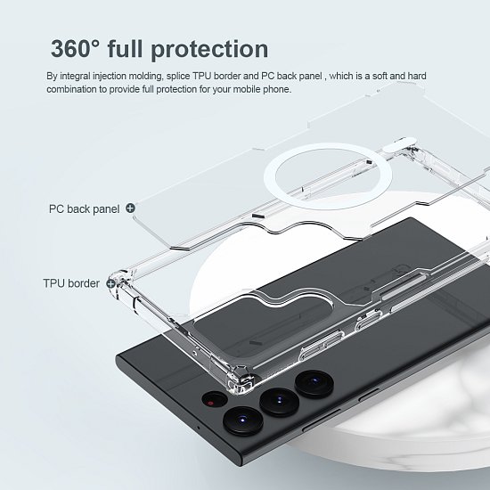 Nillkin Nature TPU PRO Magnetic Kryt pro Samsung Galaxy S23 Ultra Transparent