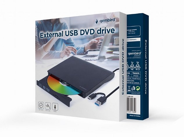 GEMBIRD External DVD-RW DVD-USB-03 black