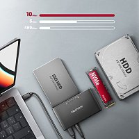 AXAGON ADSA-CC USB-C 10Gbps - NVMe M.2 SSD & SATA 2.5