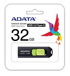 32GB ADATA UC300 USB 3.2 černá/zelená