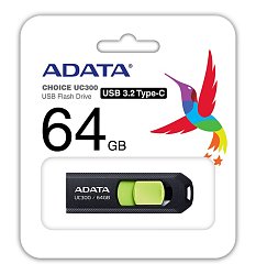 64GB ADATA UC300 USB 3.2 černá/zelená