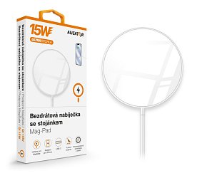 ALIGATOR bezdrátová nabíječka ALIGATOR Mag-Pad, určeno pro MagSafe, 15W, bílá