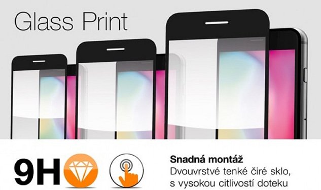 Aligator ochranné tvrzené sklo GLASS PRINT, Samsung Galaxy A34 (5G), černá, celoplošné lepení
