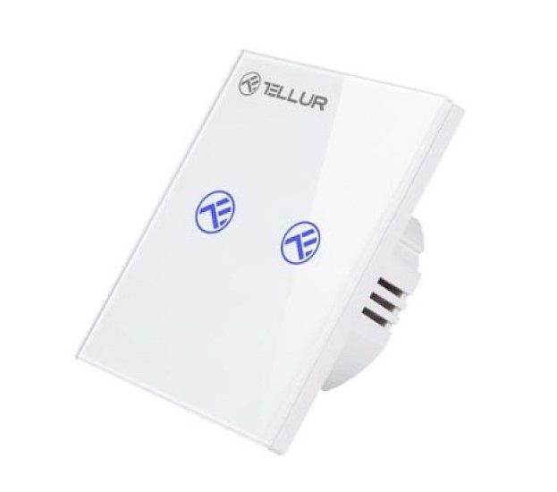 Tellur WiFi Smart Spínač, 2 porty, 1800W, 10A bílý