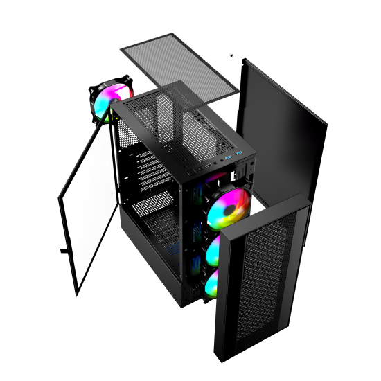 Gembird Midi Tower Fornax 4000 AGRB černá