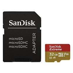 SanDisk Extreme microSDHC 32GB 100MB/s + adaptér