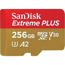 SanDisk Extreme PLUS microSDXC 256GB 200MB/s +ada.