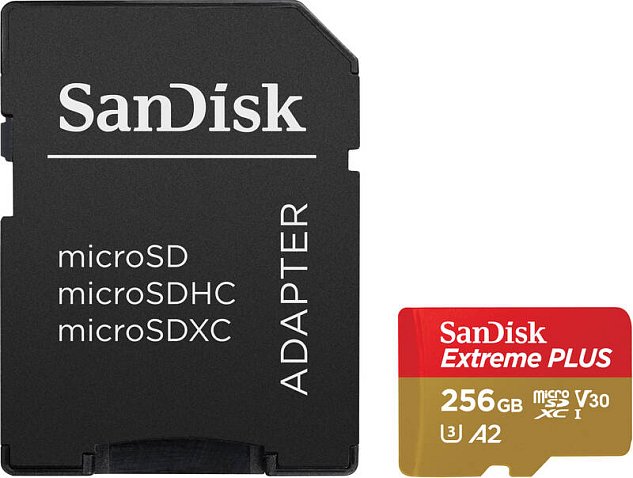 SanDisk Extreme PLUS microSDXC 256GB 200MB/s +ada.