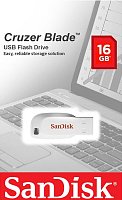 SanDisk Cruzer Blade 16GB USB 2.0 elektricky bílá