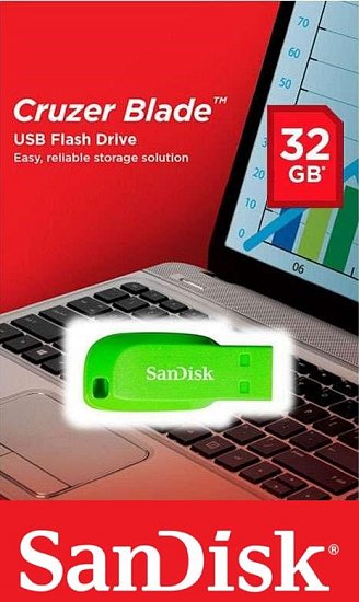 SanDisk Cruzer Blade 32GB USB2.0 elektricky zelená