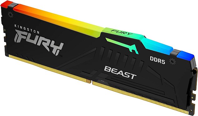 Kingston FURY Beast/DDR5/64GB/5200MHz/CL40/4x16GB/RGB/Black