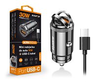 Aligator mini nabíječka do auta Power Delivery 30W, USB-C + USB-A, USB-C/USB-C kabel Aligator mini nabíječka do auta Power Delivery 30W, USB-C + USB-A, USB-C/USB-C kabel