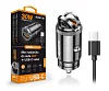 Aligator mini nabíječka do auta Power Delivery 30W, USB-C + USB-A, USB-C/USB-C kabel
