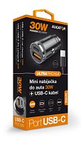 Aligator mini nabíječka do auta Power Delivery 30W, USB-C + USB-A, USB-C/USB-C kabel Aligator mini nabíječka do auta Power Delivery 30W, USB-C + USB-A, USB-C/USB-C kabel