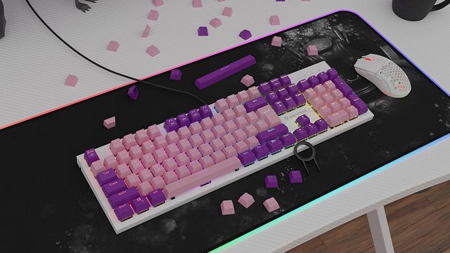 Genesis keycaps LEAD 300, Double Shot, Pink