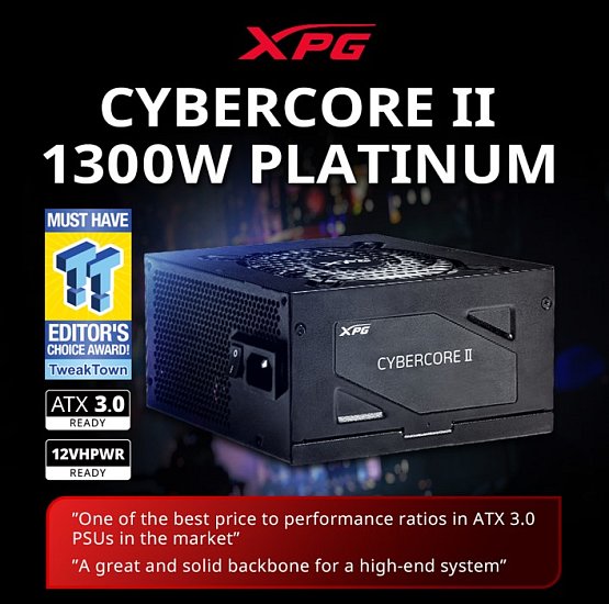 XPG CYBERCORE II 1300W 80+ Platinum ATX 3.0