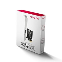 AXAGON PCEE-GRL, PCIe síťová karta - 1x Gigabit Ethernet port (RJ-45), Realtek 8111L, vč. LP