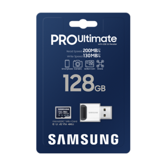 Samsung micro SDXC 128GB PRO Ultimate +USB adaptér