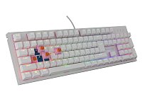 Genesis herní mechanická klávesnice THOR 303/RGB/Outemu Peach Silent/Drátová USB/US layout/Bílá