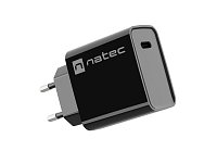 Universální nabíječka Natec RIBERA 20W 1X USB-C, černá