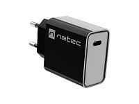 Universální nabíječka Natec RIBERA 20W 1X USB-C, černá