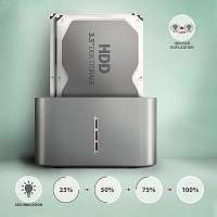 AXAGON ADSA-DC, USB-C 5Gbps - 2x SATA 6G 2.5