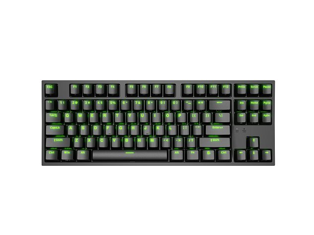 Genesis herní mechanická klávesnice THOR 404/RGB/Gateron Yellow Pro/Drátová USB/US layout/Černá