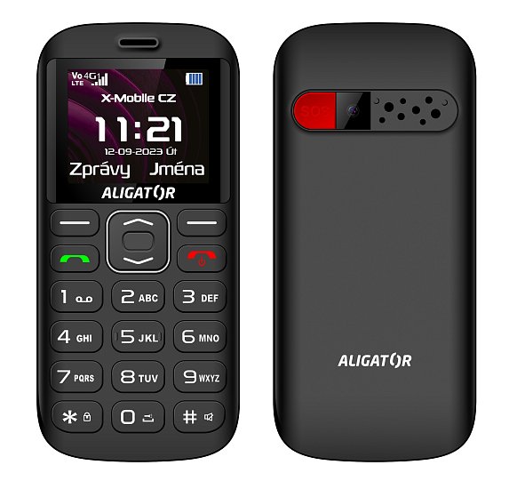 ALIGATOR A720 4G Sen.černý + stol.nab.