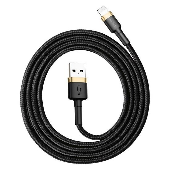 Baseus datový kabel Cafule Lightning 1m 2,4A zlato-černý