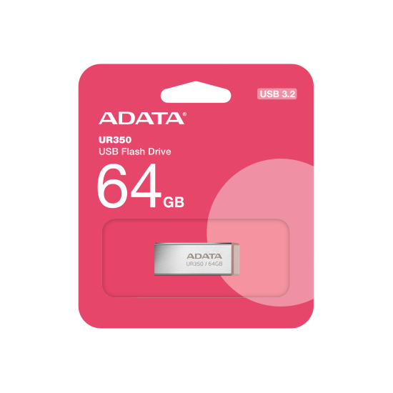 ADATA UR350/64GB/USB 3.2/USB-A/Hnědá