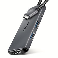 AXAGON HMC-5H8K, USB 5Gbps hub, 2x USB-A, USB-C, HDMI 8k/30Hz, PD 100W, kabel USB-C 15cm