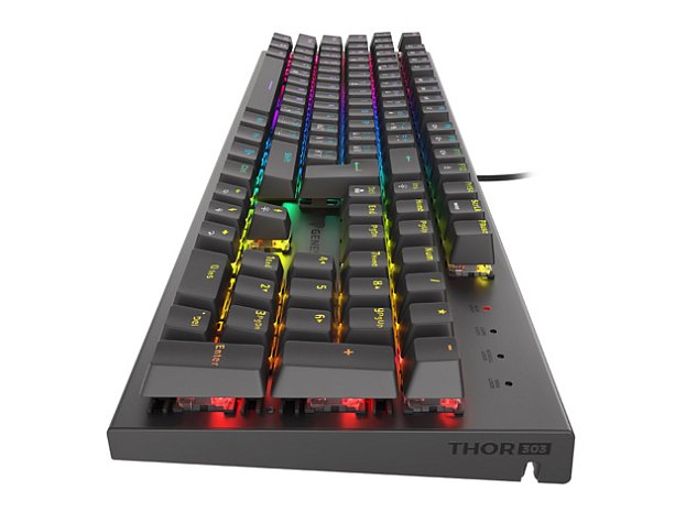 Genesis herní mechanická klávesnice THOR 303/RGB/Outemu Red/Drátová USB/CZ-SK layout/Černá