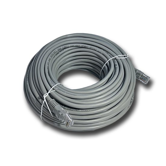 DATACOM Patchkabel 30m , UTP , Cat5e , RJ45,  šedý